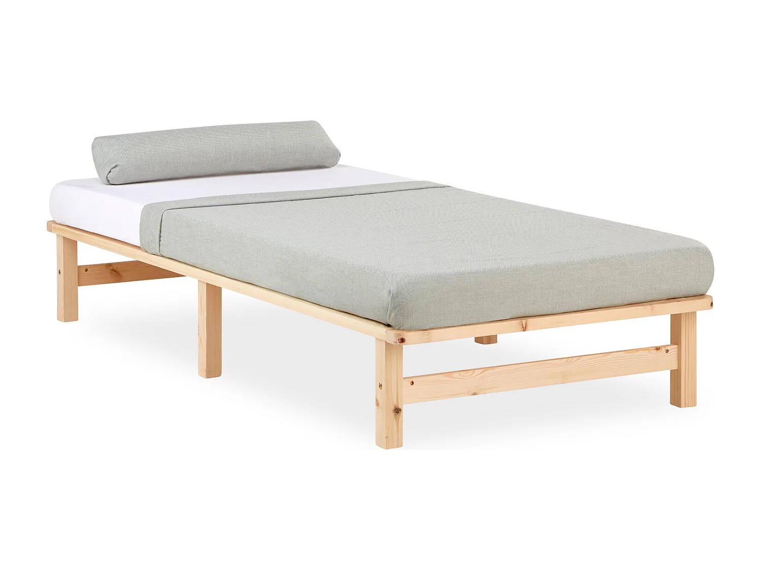 Rama łóżka 90x200 cm Naturalna