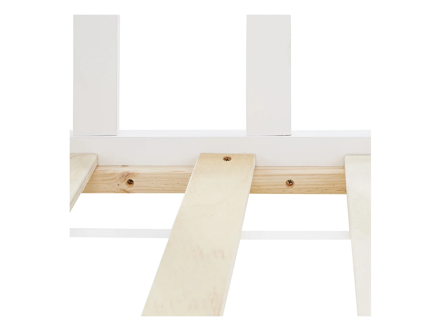 Kinderbodenbett 90x200 cm weiß Montessori-Bett mit Schutzgittern