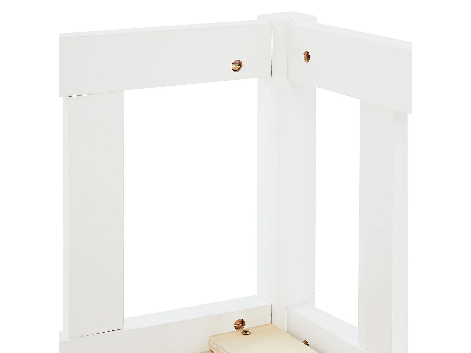 Kinderbodenbett 90x200 cm weiß Montessori-Bett mit Schutzgittern