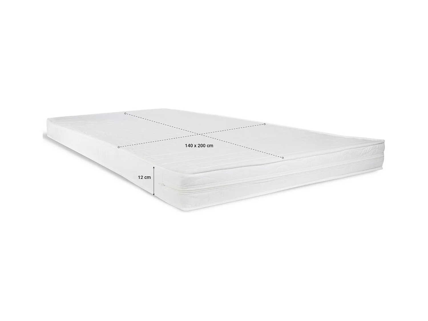Petit lit double 140x200 cm beige