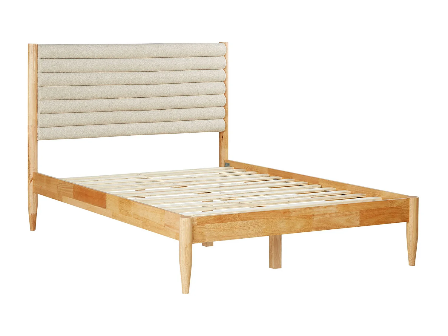 Kleine tweepersoonsbed 140x200 cm beige