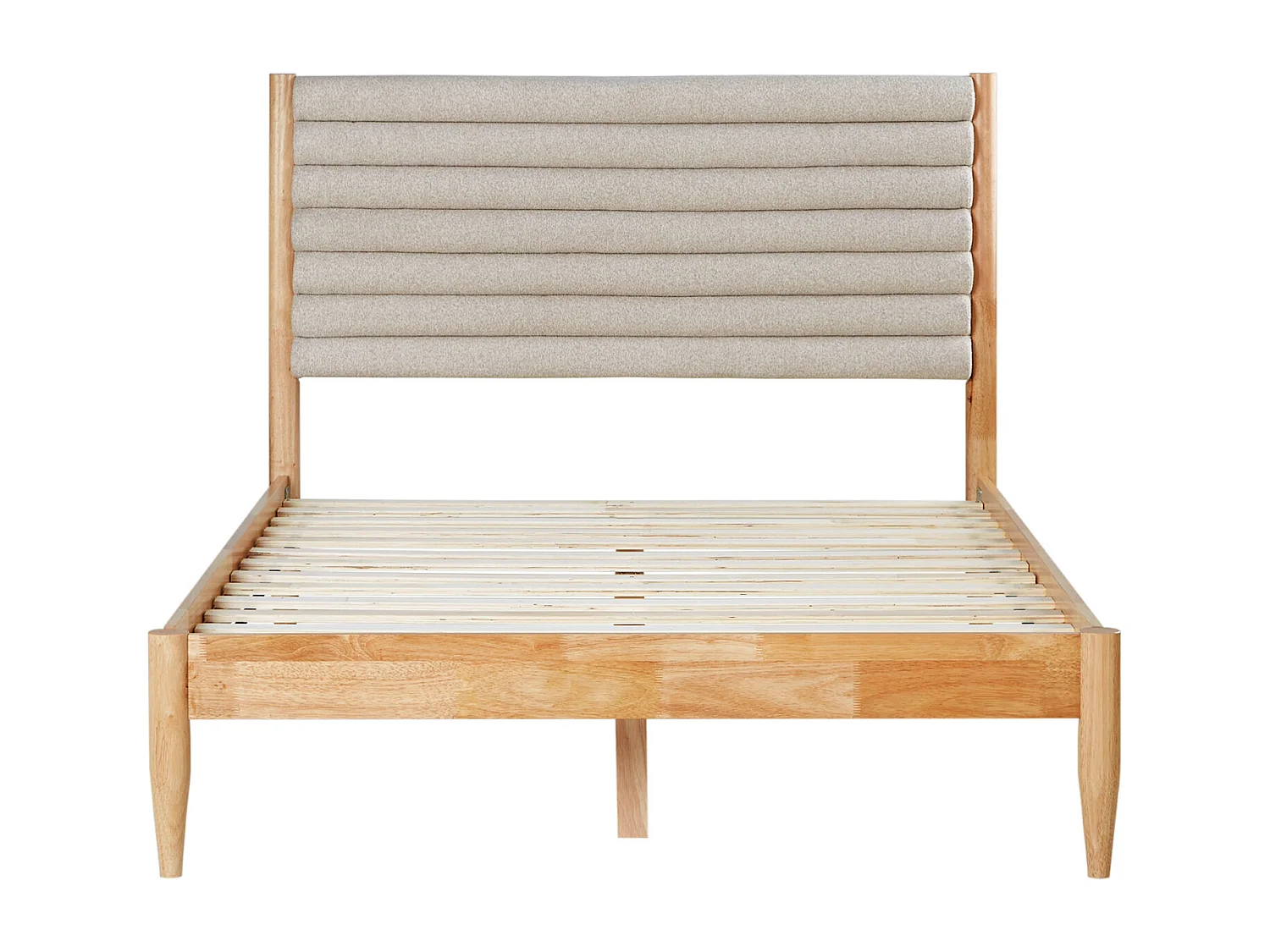 Kleine tweepersoonsbed 140x200 cm beige