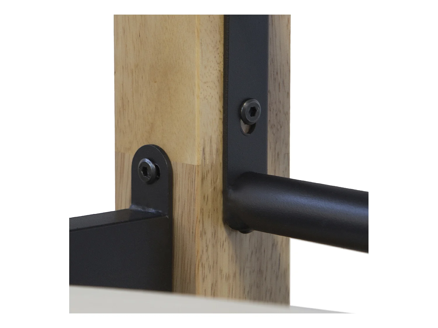 Lit 90x200x12 cm Bois naturel noir