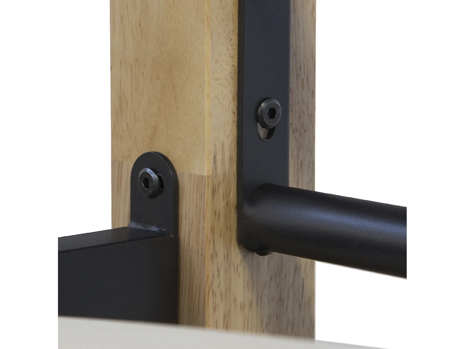 Bed 90x200x12 cm Zwart natuurlijk hout