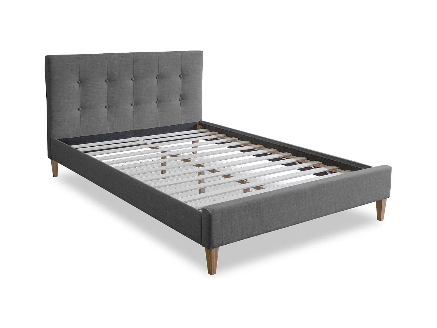 Polsterbettgestell 180x200 cm grau