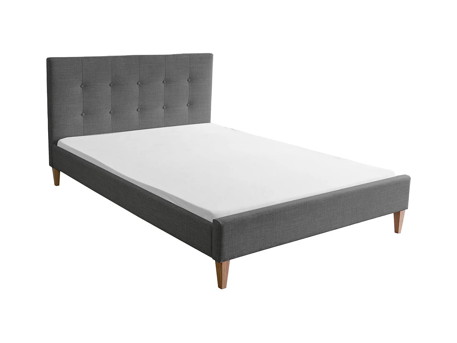 Polsterbettgestell 180x200 cm grau