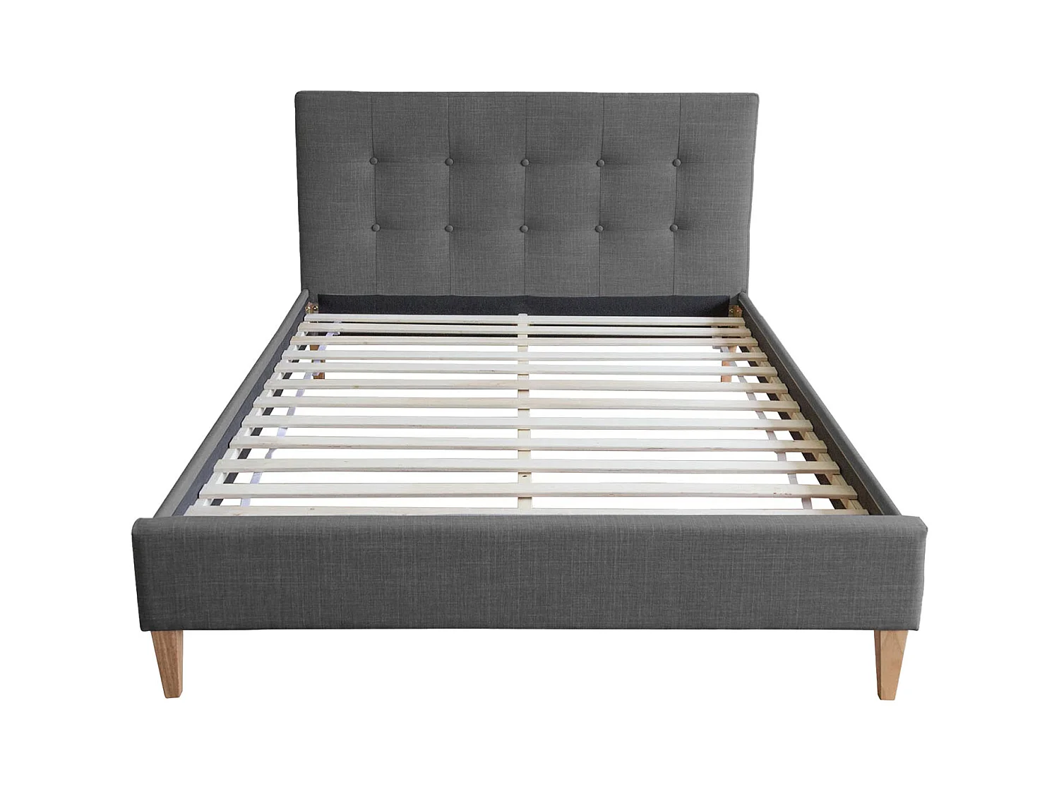 Polsterbettgestell 180x200 cm grau