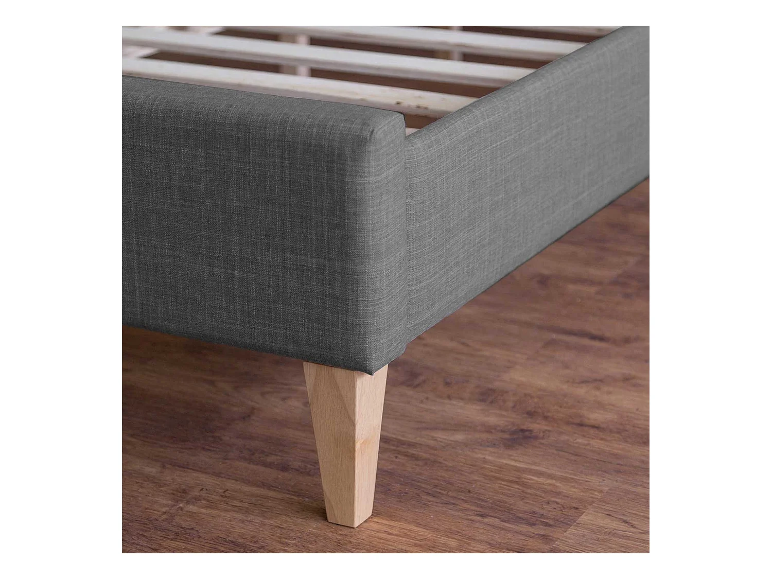 Polsterbettgestell 180x200 cm grau