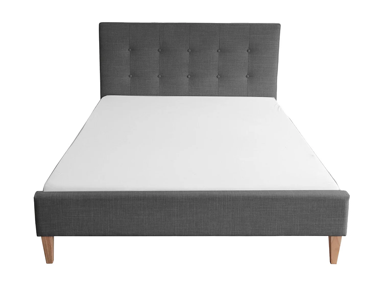 Struttura letto imbottita 180x200 cm grigio