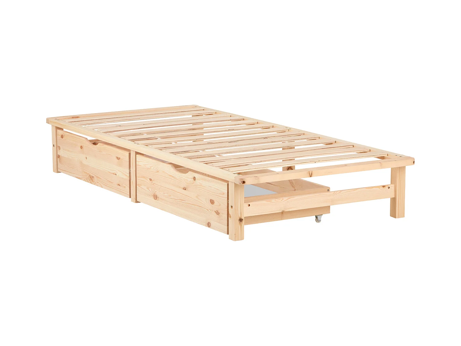 Bett 90x200 cm Natur