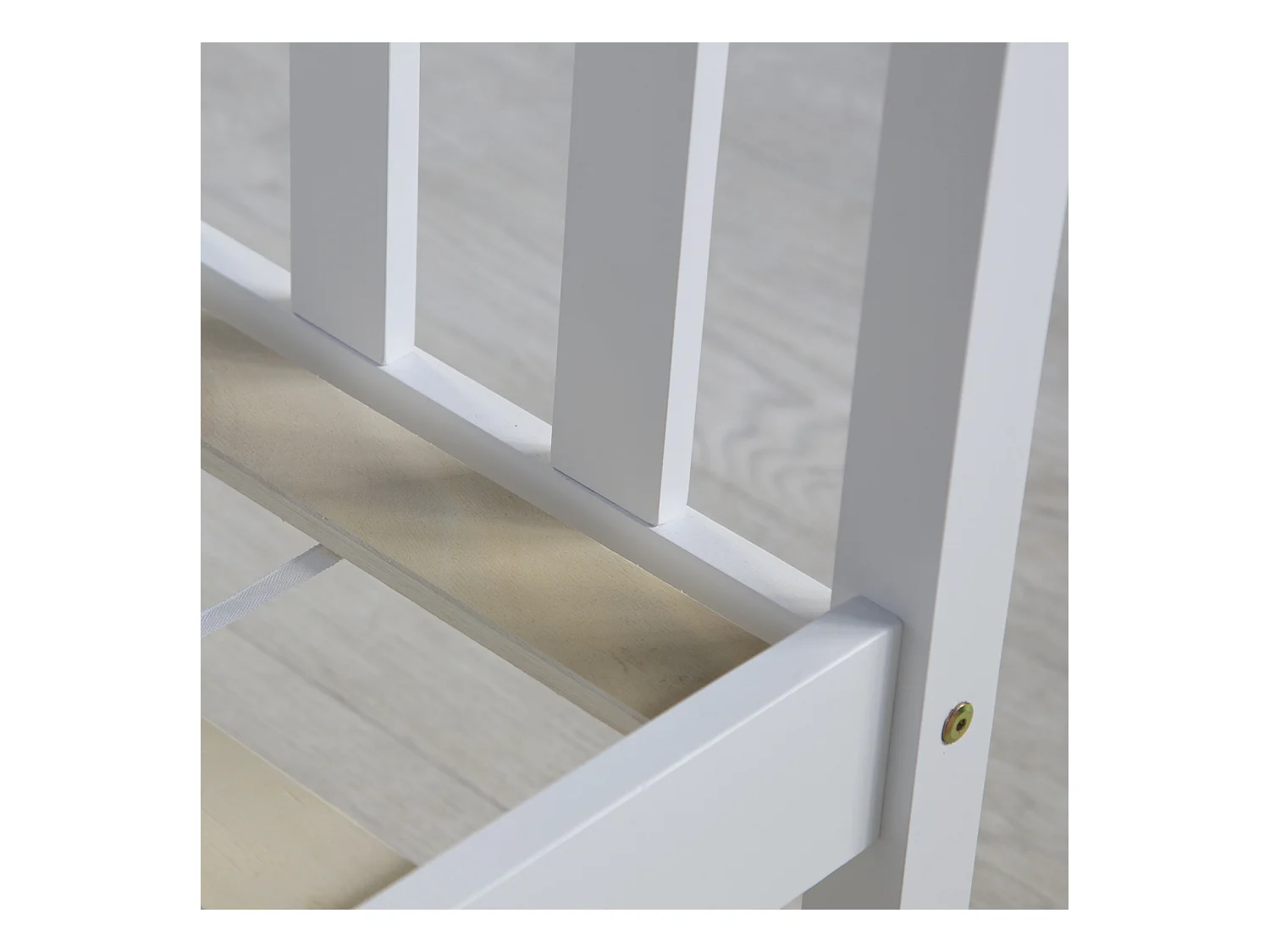 Łóżko podwójne 140x200 cm Biało-brązowe