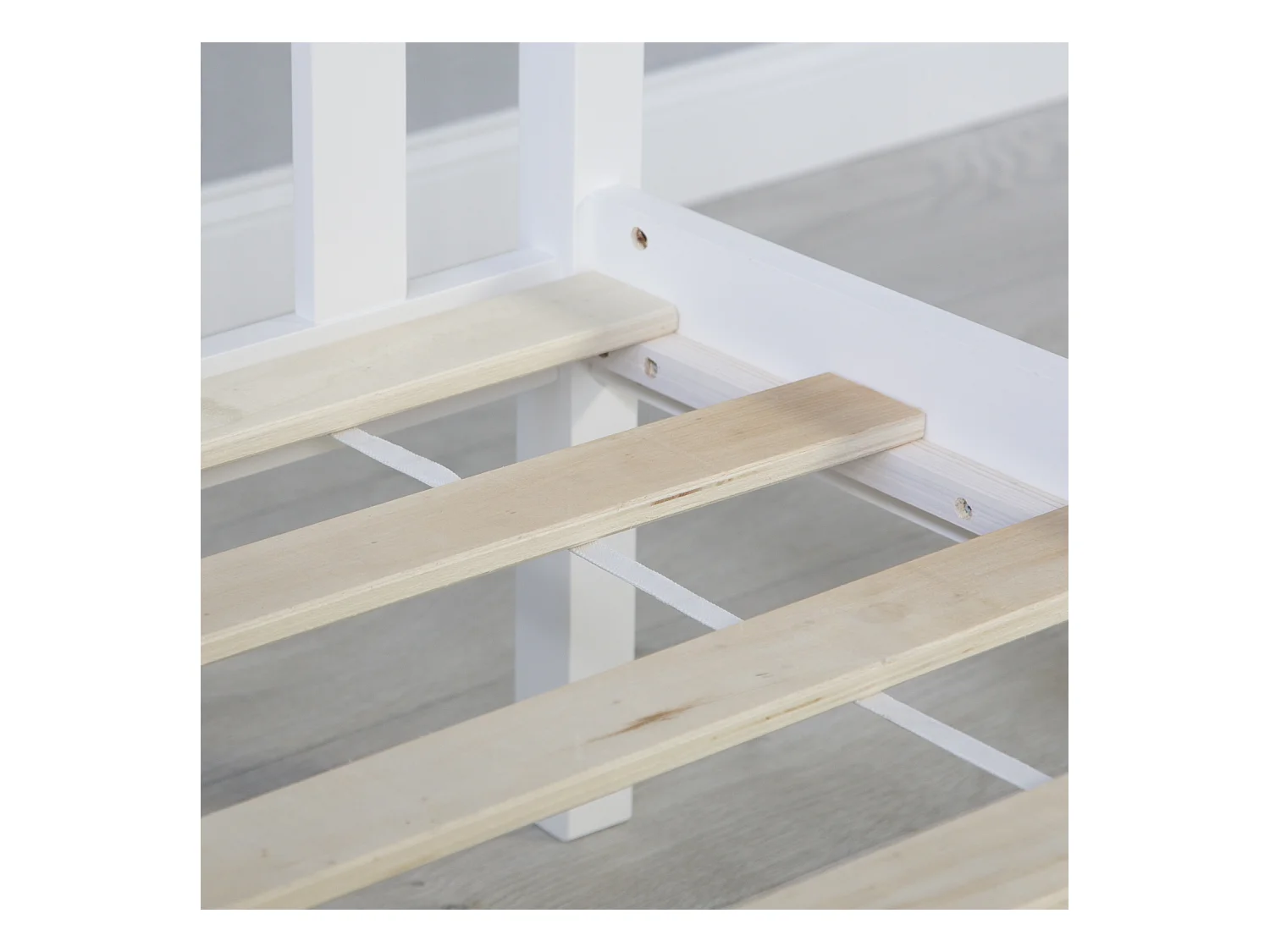 Łóżko podwójne 140x200 cm Biało-brązowe