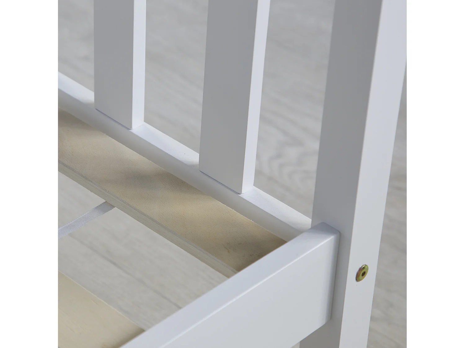 Łóżko podwójne 140x200 cm Biało-brązowe