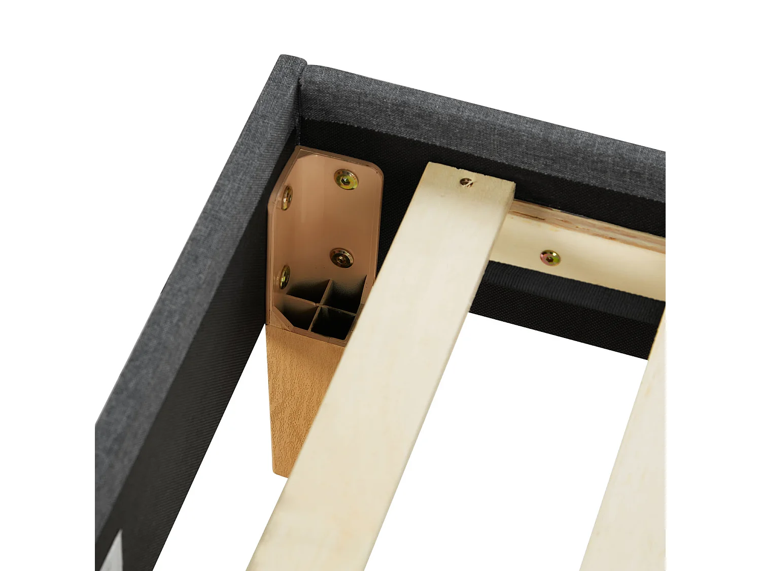 Bedframe 90x200 cm grijs Gestoffeerd