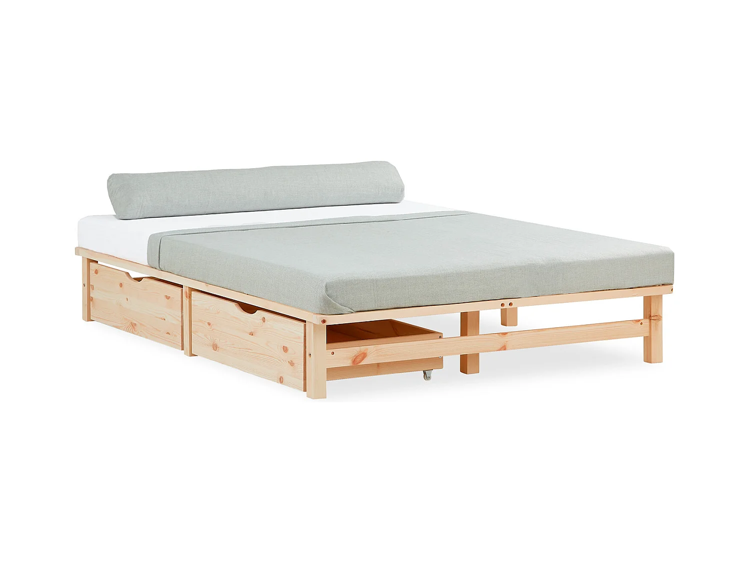 Letto 140x200 cm pallet naturale