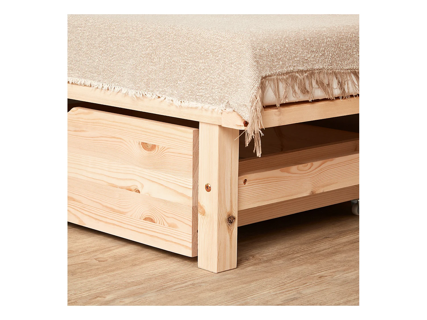 Letto 140x200 cm pallet naturale