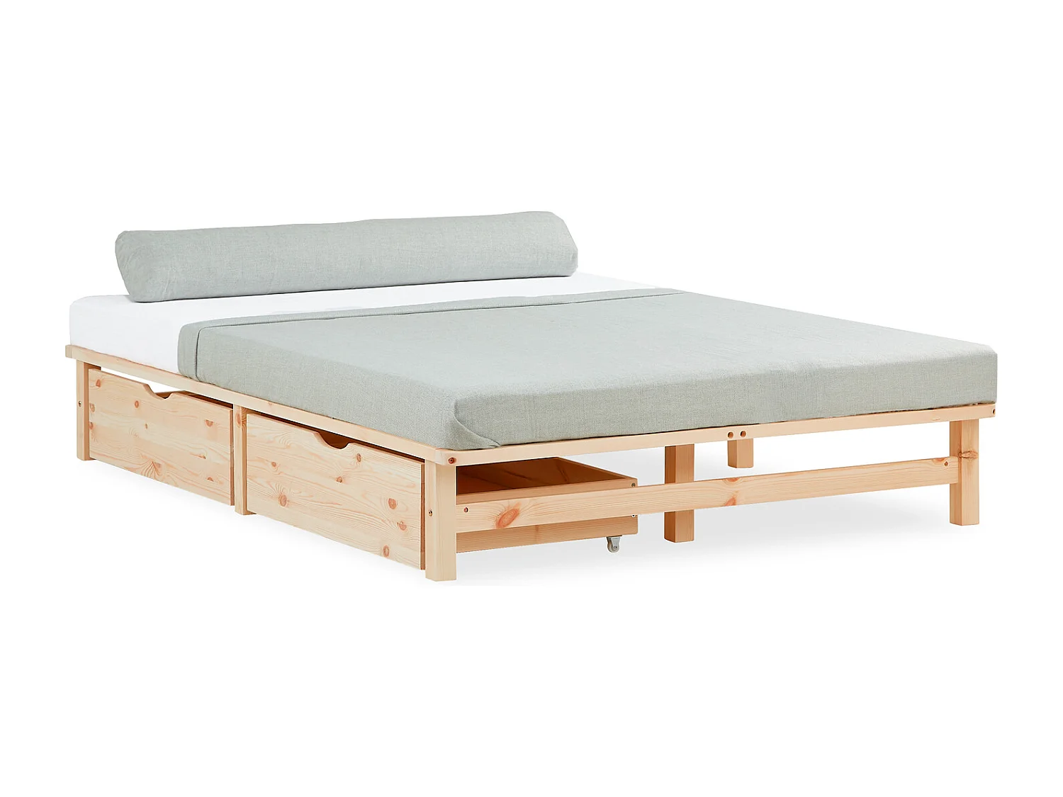 Łóżko 140x200 cm, naturalna paleta