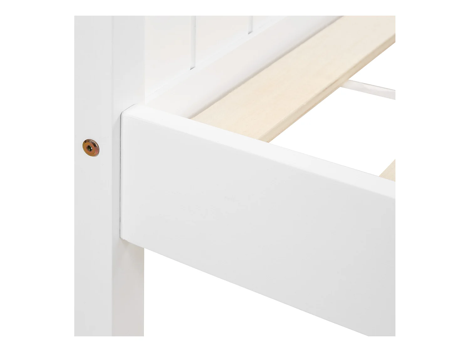 Einzelbett 98x208 cm weiß, Shaker-Stil