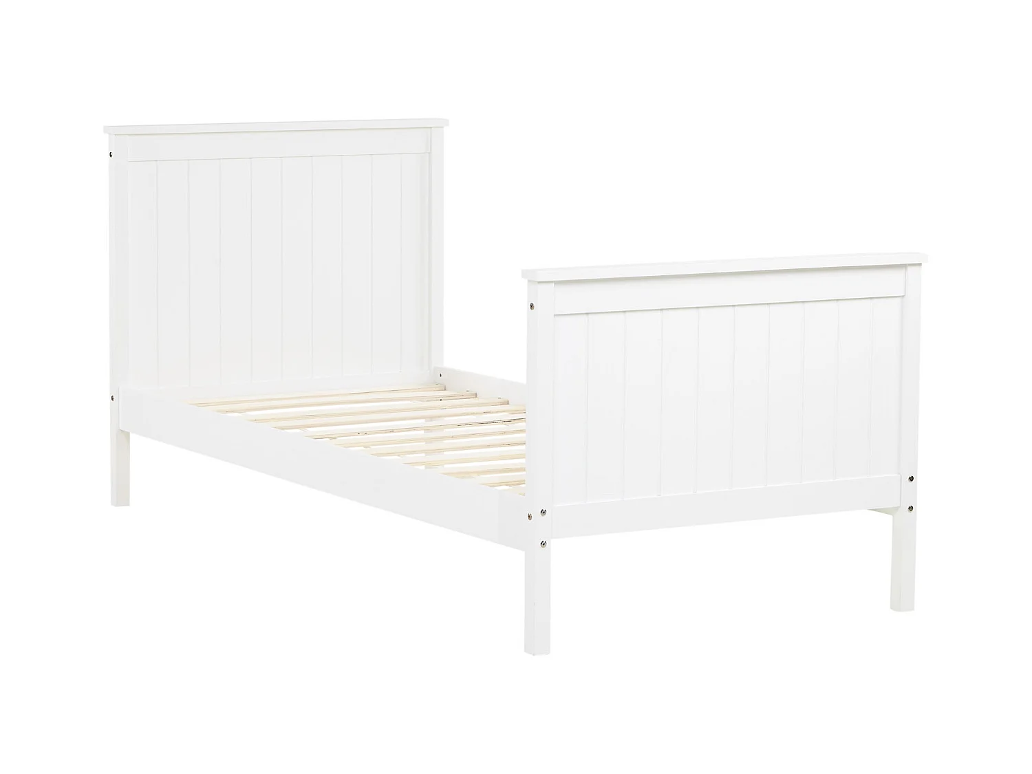 Einzelbett 98x208 cm weiß, Shaker-Stil