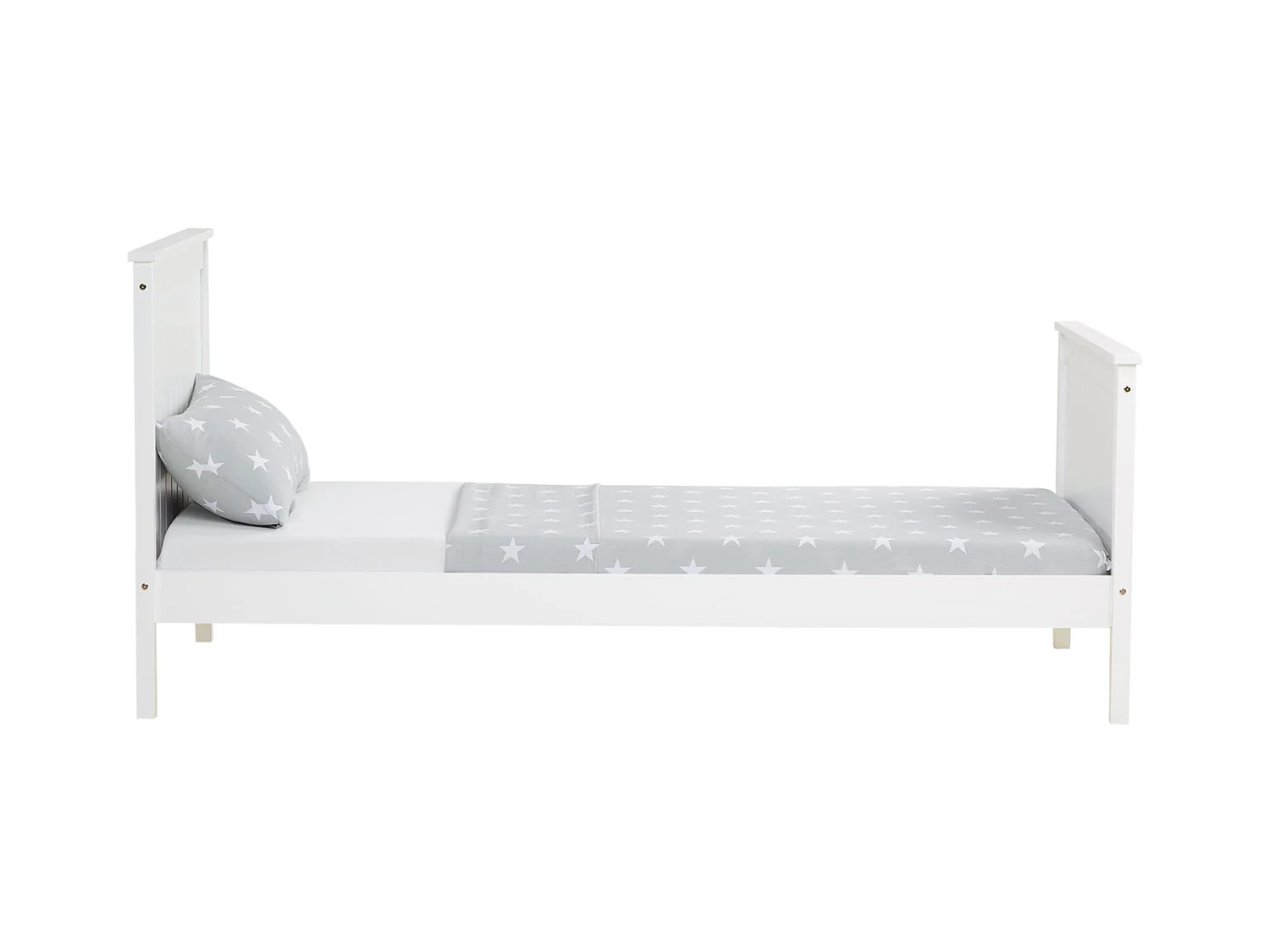 Einzelbett 98x208 cm weiß, Shaker-Stil