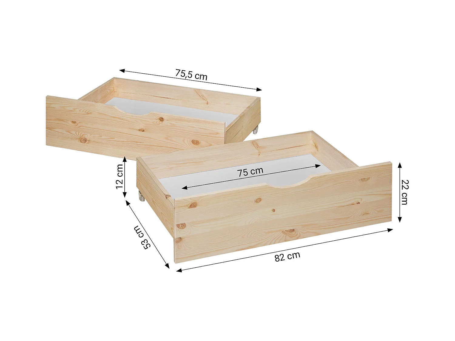 Lit Palette 100x200 cm Naturel