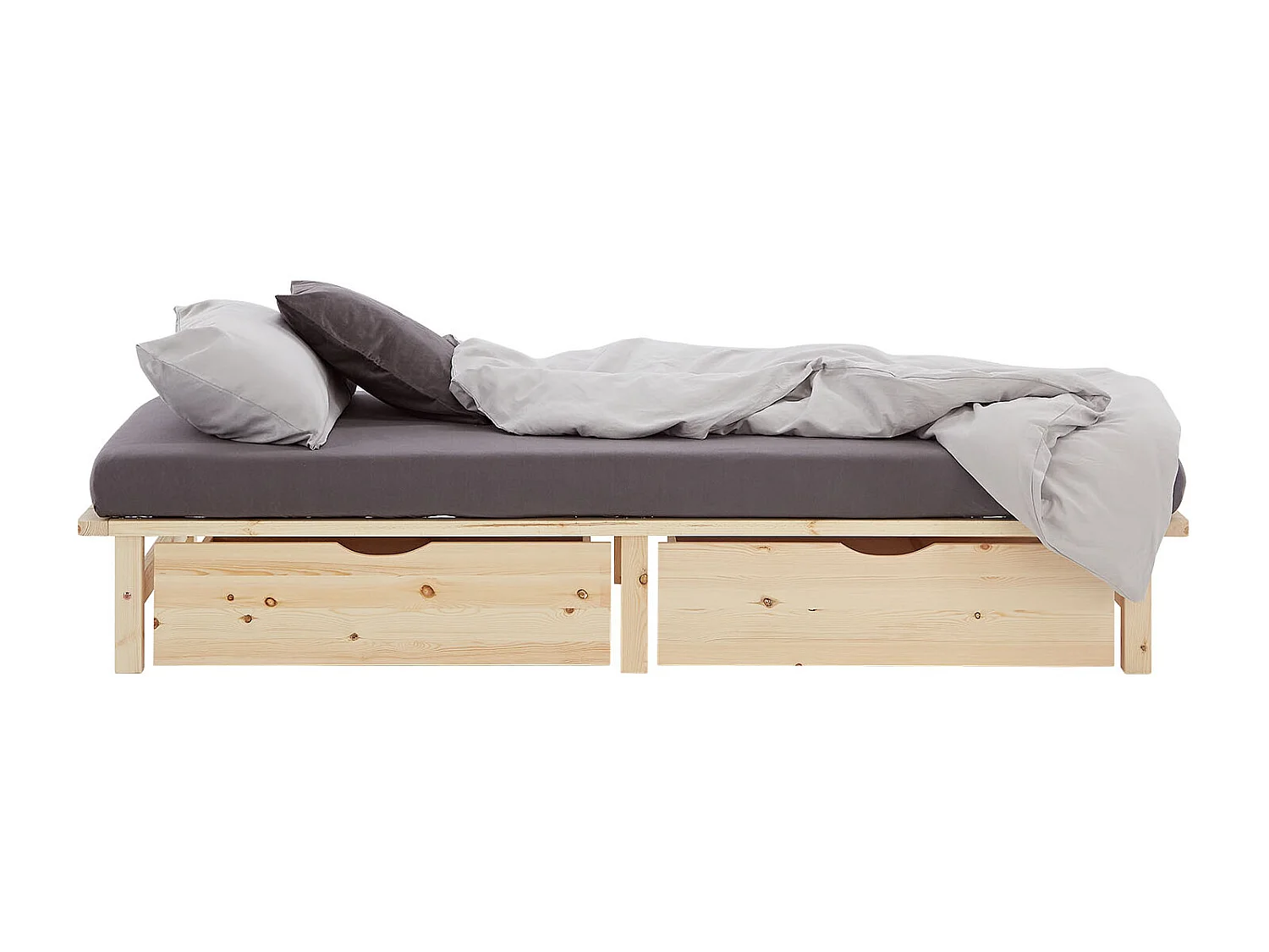 Palletbed 100x200 cm Natuurlijk