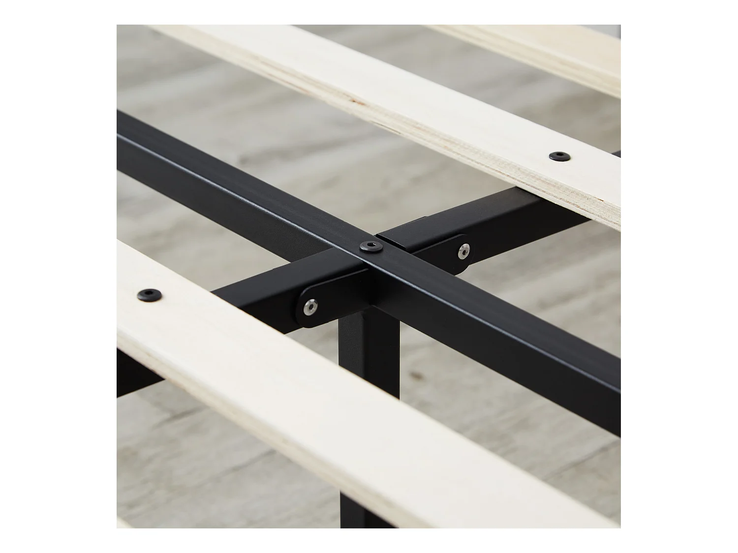 Lit 145x38x205 cm noir