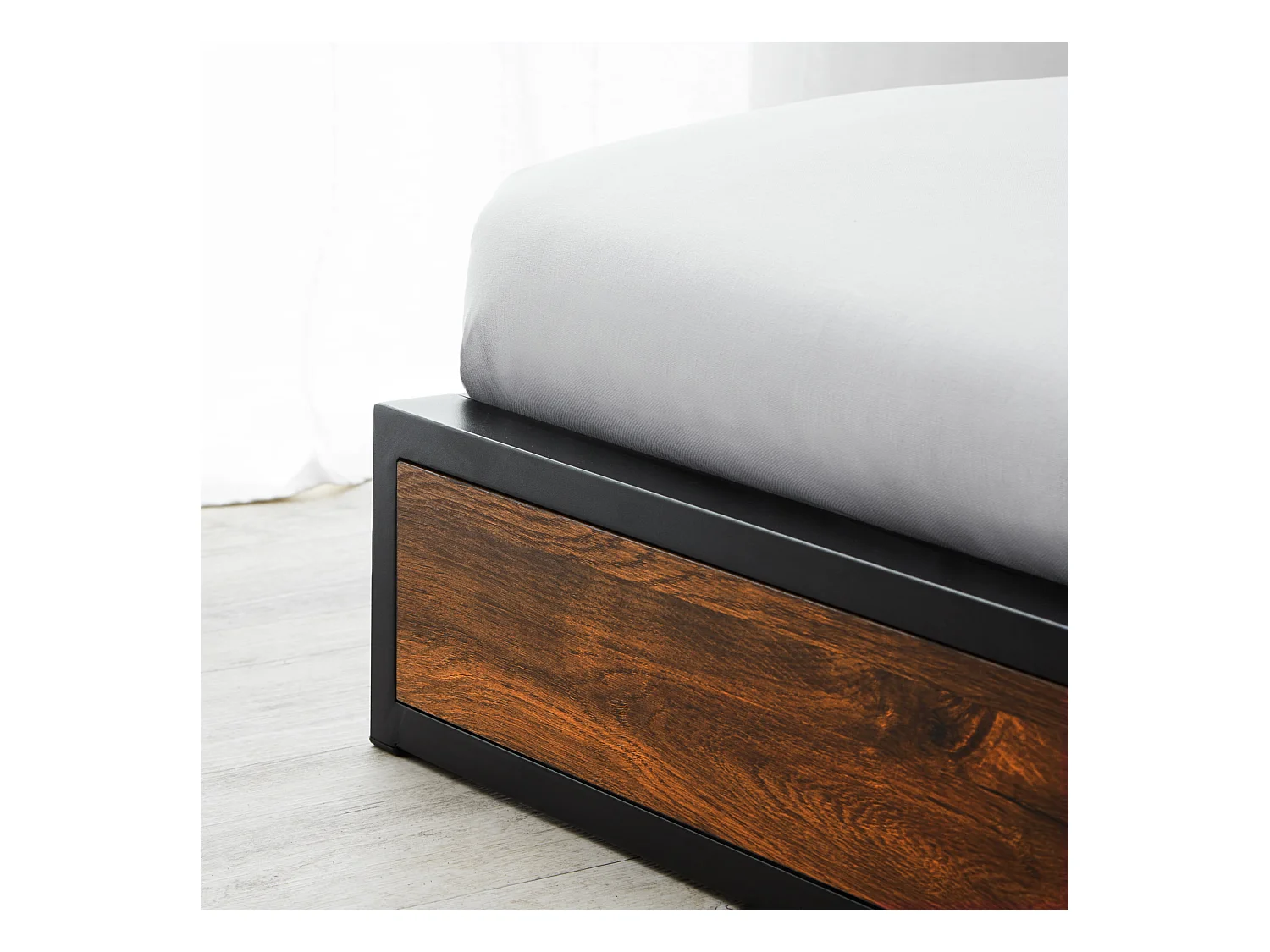 Lit 145x94,5x210 cm Noir