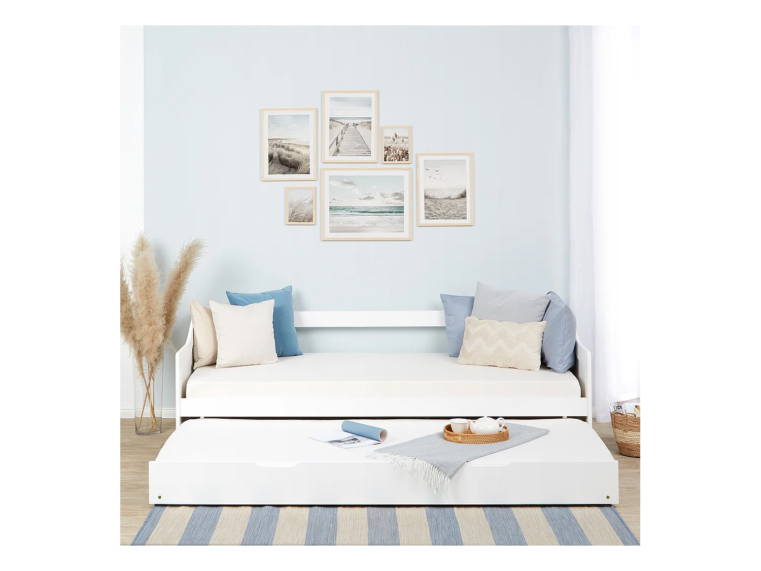 Einzelbett 90x200 cm weiß