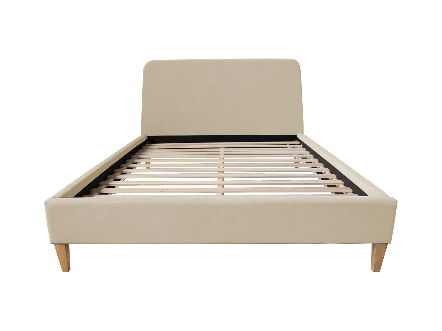 Cama estofada 140x200 cm Bege