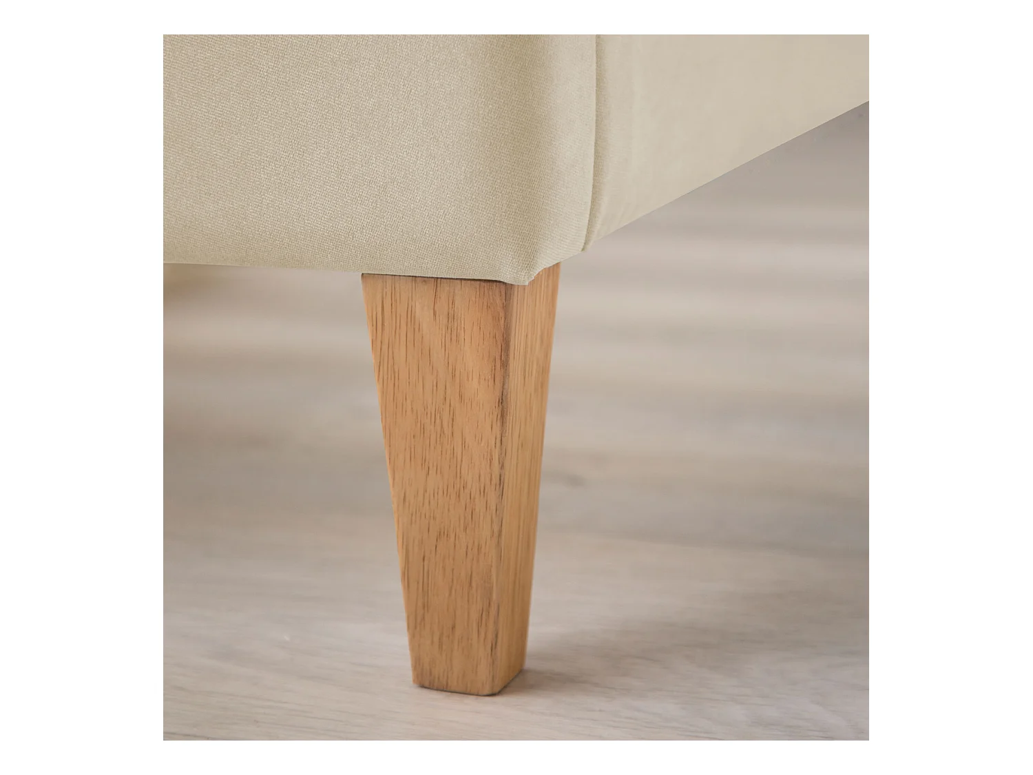 Cama estofada 140x200 cm Bege