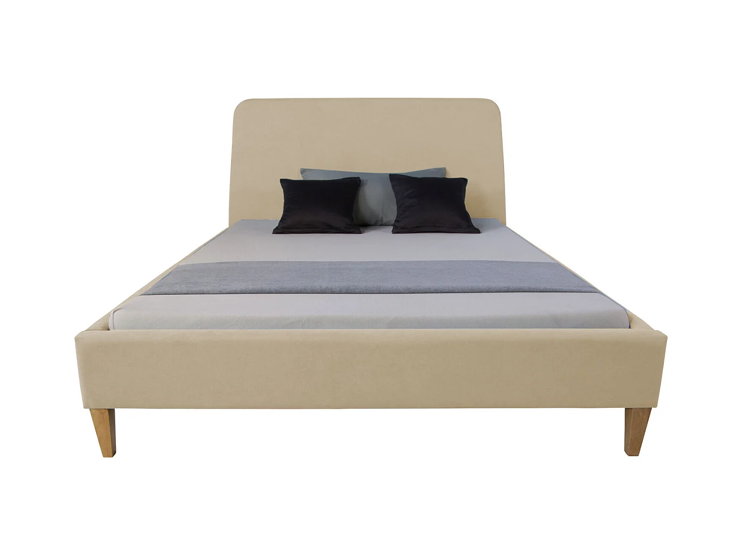 Cama estofada 140x200 cm Bege