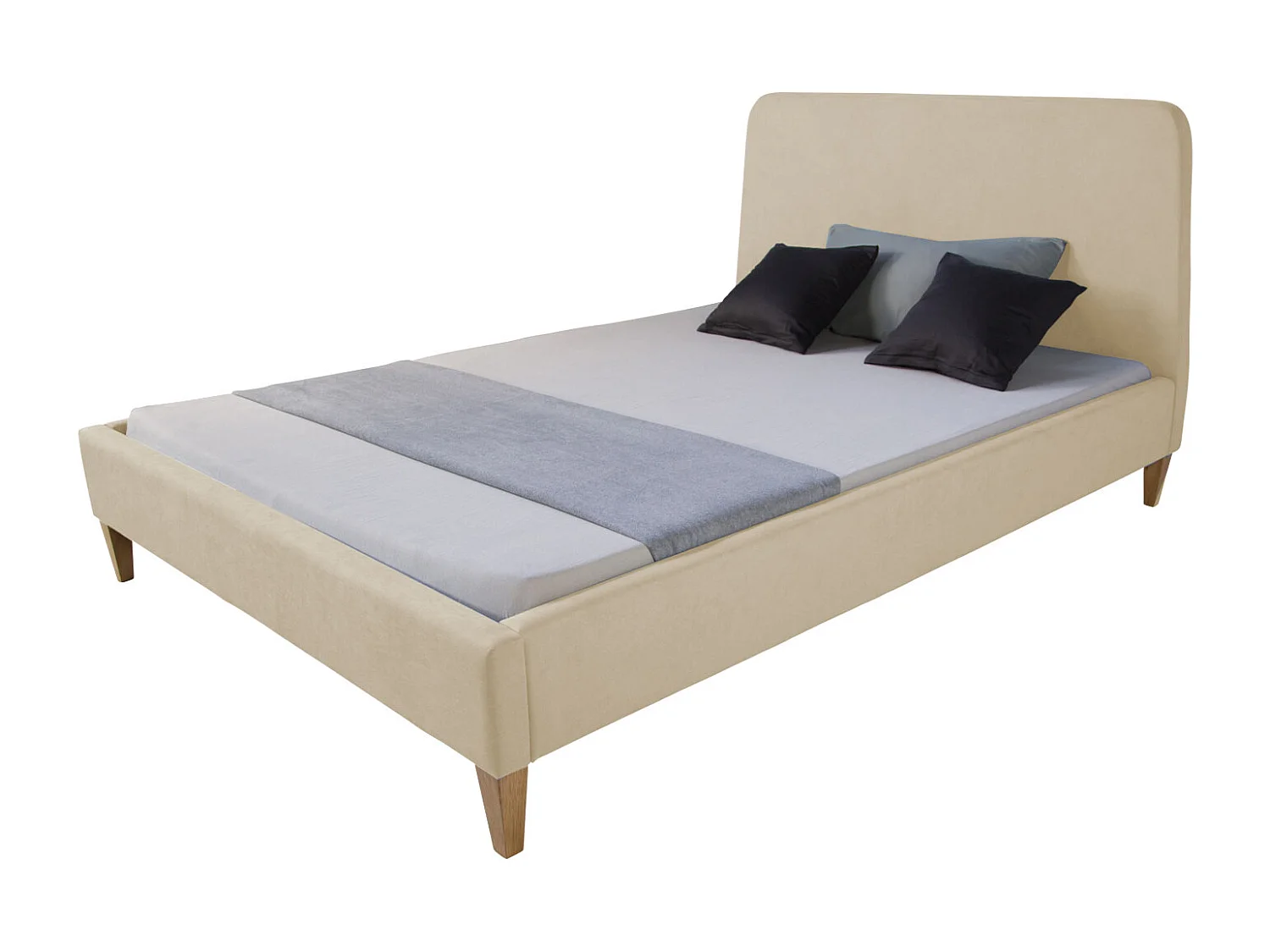 Tapicerowane łóżko 140x200 cm Beżowe