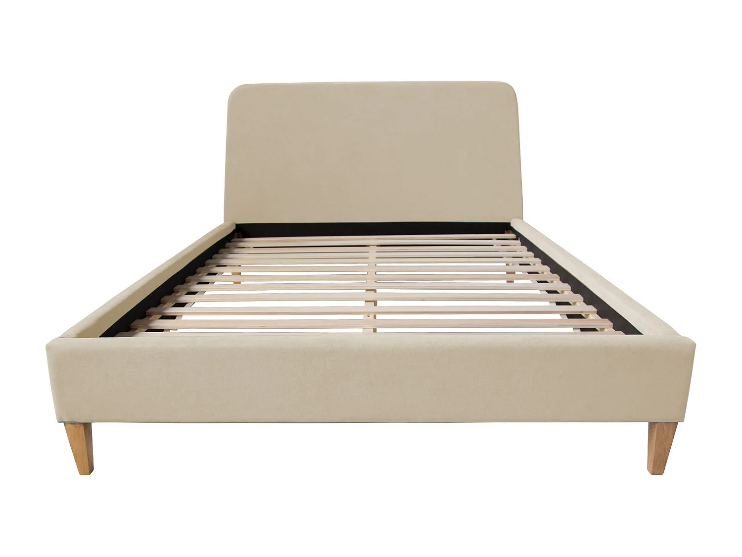 Tapicerowane łóżko 140x200 cm Beżowe