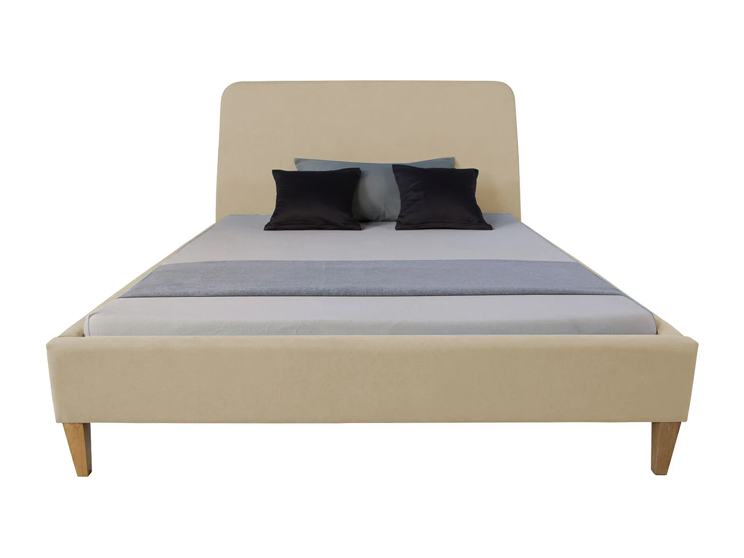 Tapicerowane łóżko 140x200 cm Beżowe
