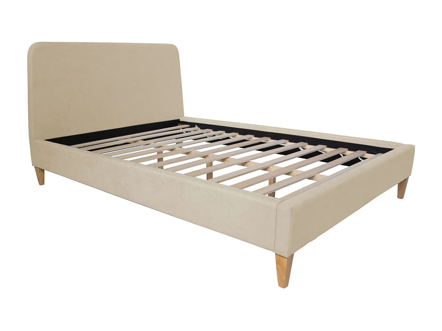 Tapicerowane łóżko 140x200 cm Beżowe