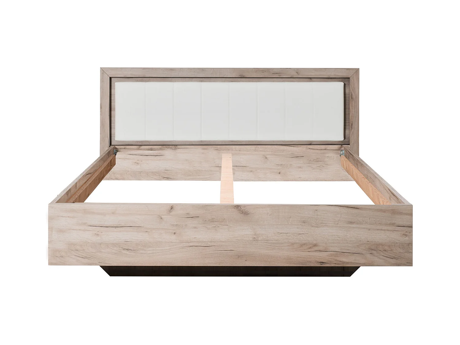 Bettgestell 178,5x100,5x208 cm Graueiche Weiß