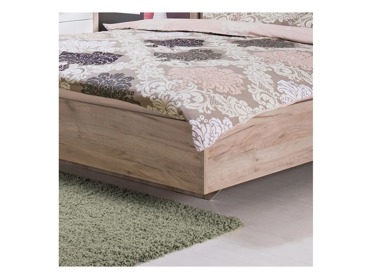 Bettgestell 178,5x100,5x208 cm Graueiche Weiß