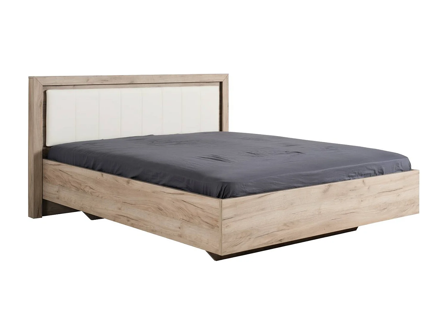 Bettgestell 178,5x100,5x208 cm Graueiche Weiß