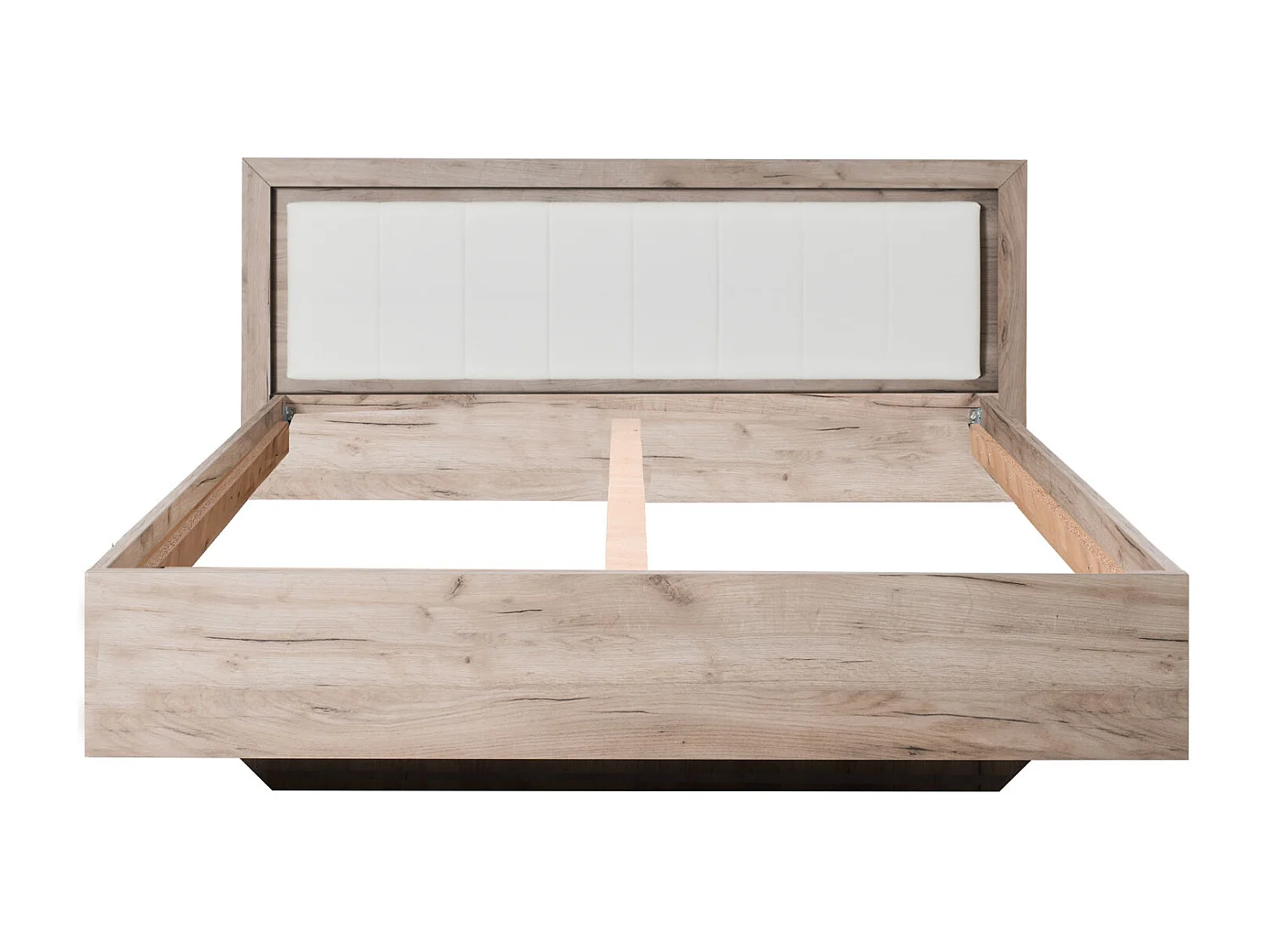 Bettgestell 178,5x100,5x208 cm Graueiche Weiß