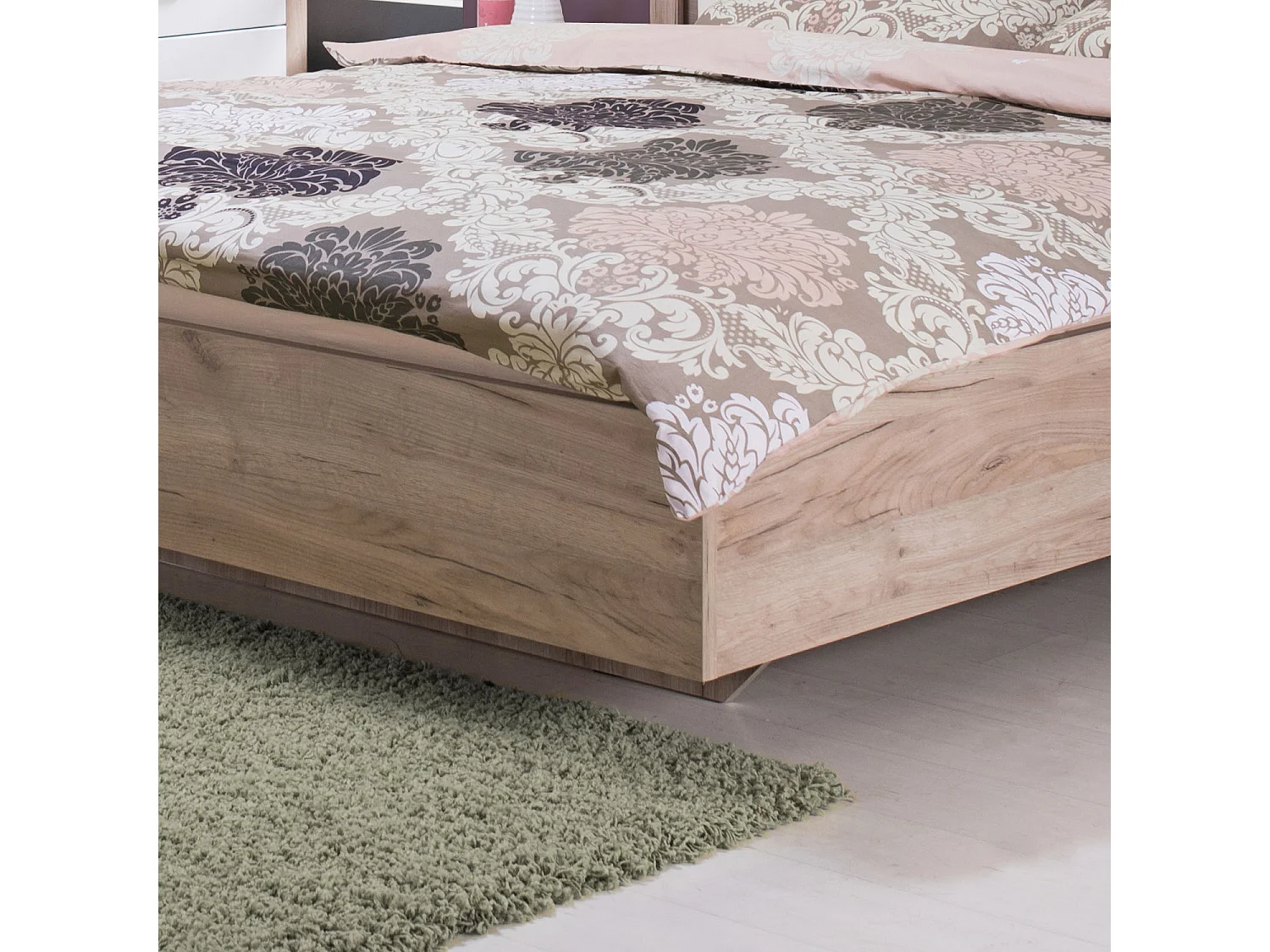 Bettgestell 178,5x100,5x208 cm Graueiche Weiß