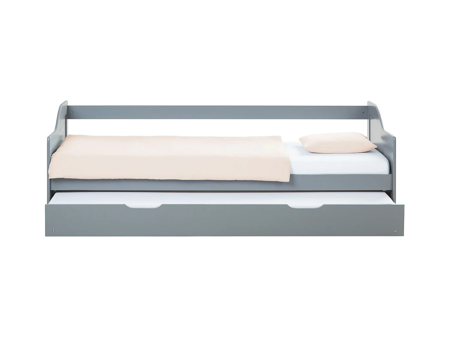 Bett 90x200 cm Grau Kabinenbett