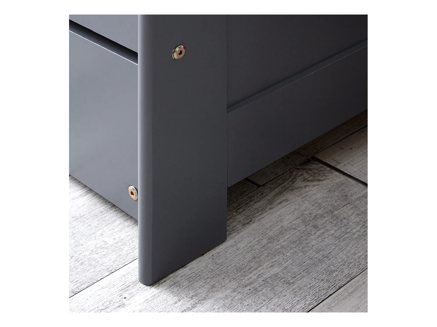 Bett 90x200 cm Grau Kabinenbett