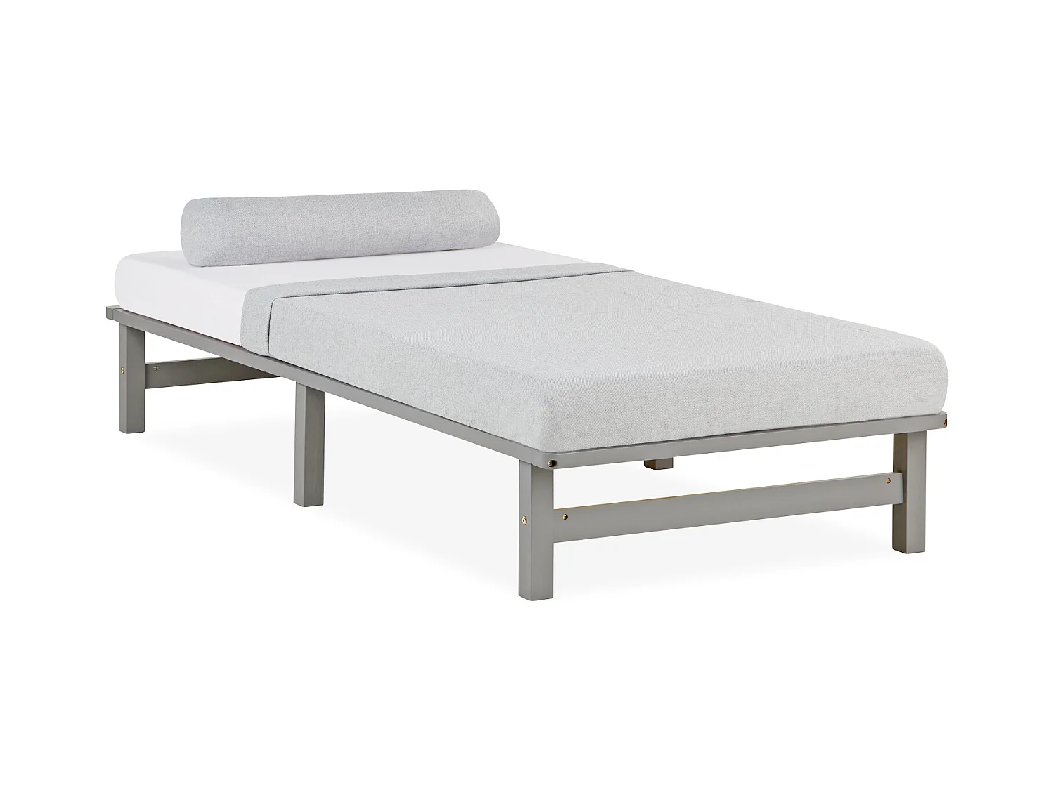 Palettenbett 90x200 cm Grau
