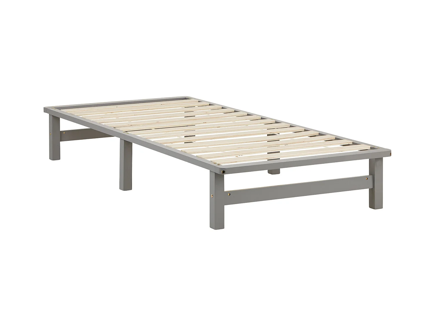 Palettenbett 90x200 cm Grau