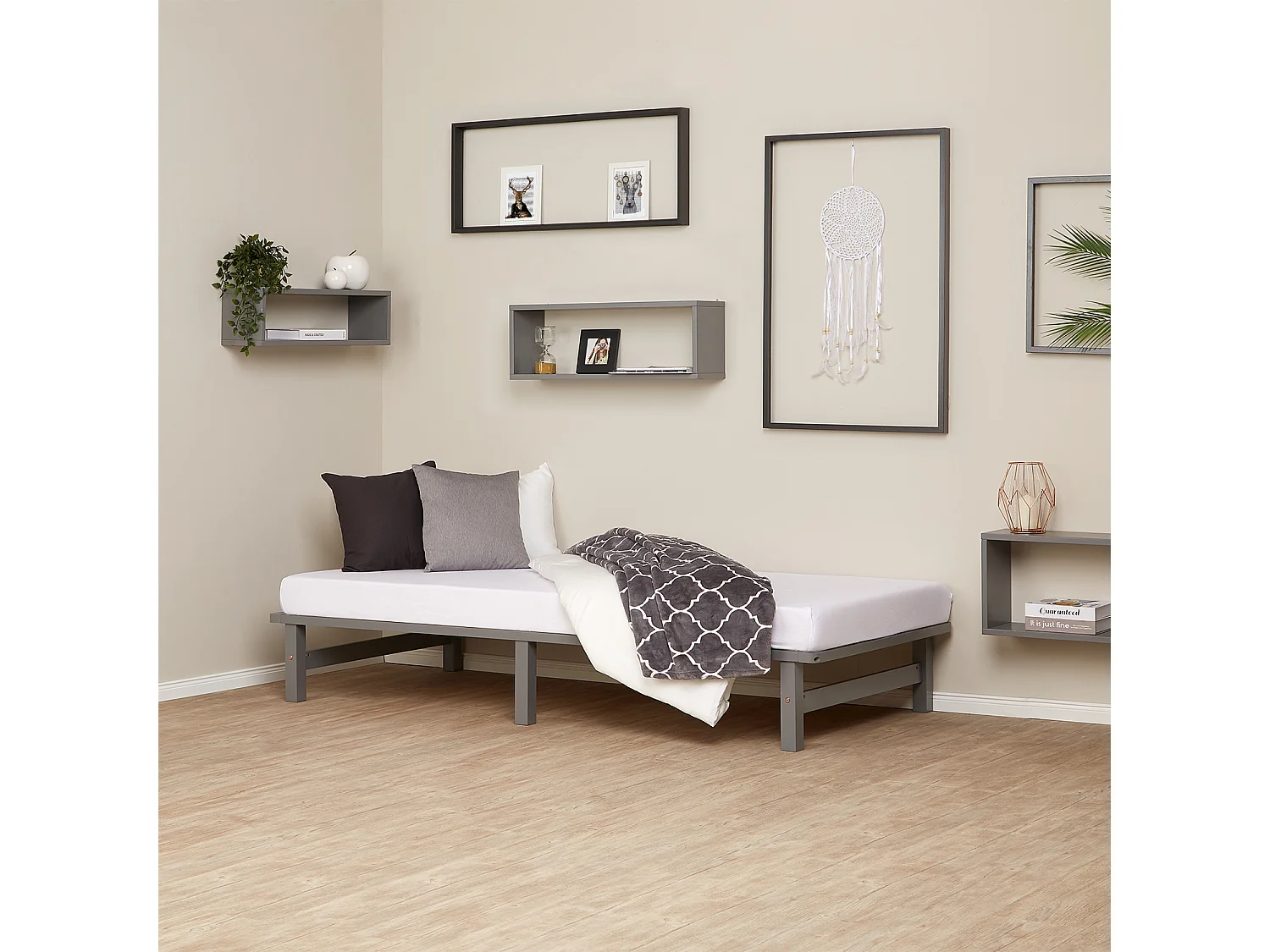 Lit Palette 90x200 cm Gris