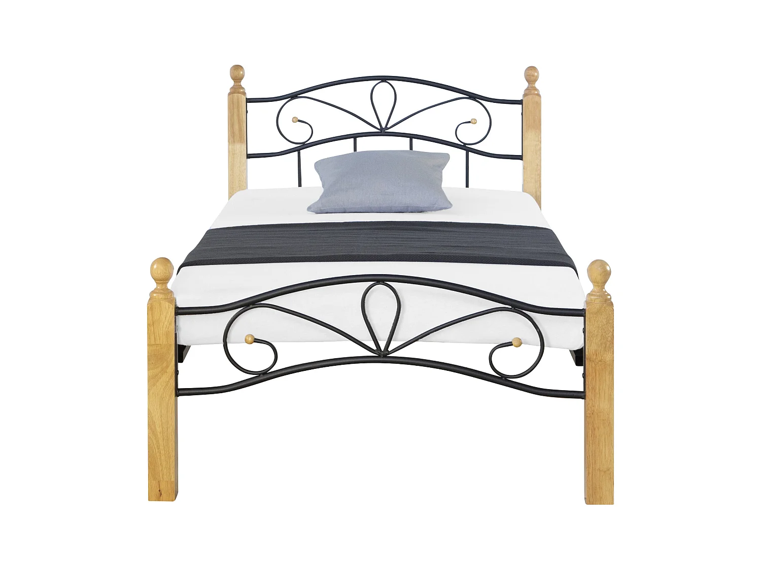 Bett 90x200 cm schwarz