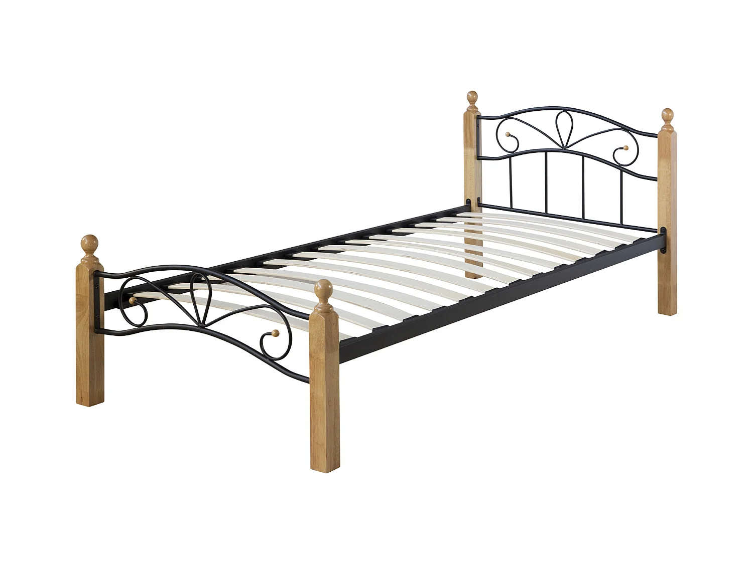 Bett 90x200 cm schwarz