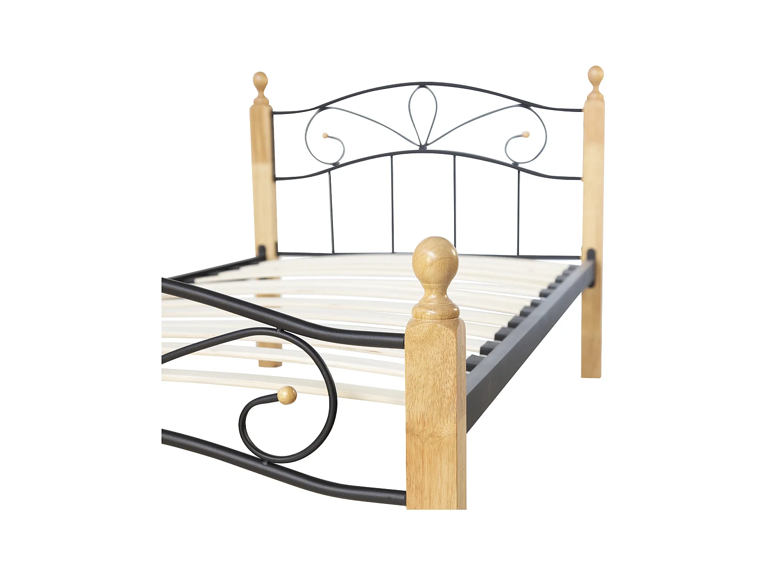 Bett 90x200 cm schwarz