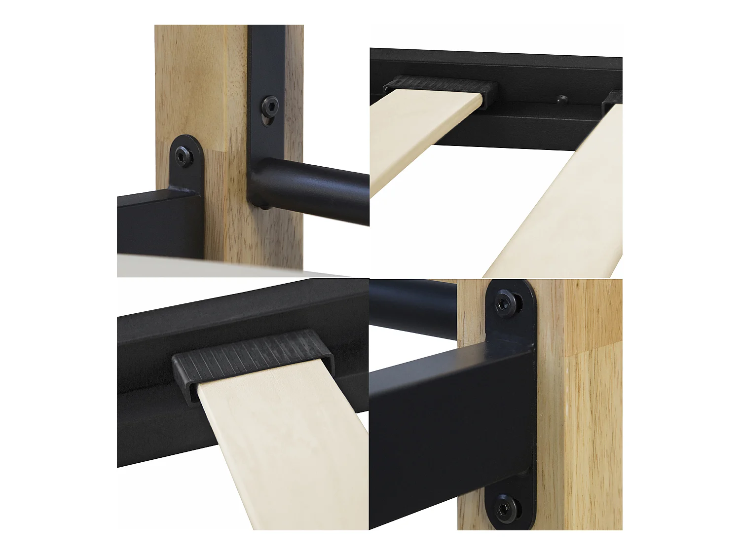 Bett 90x200 cm schwarz